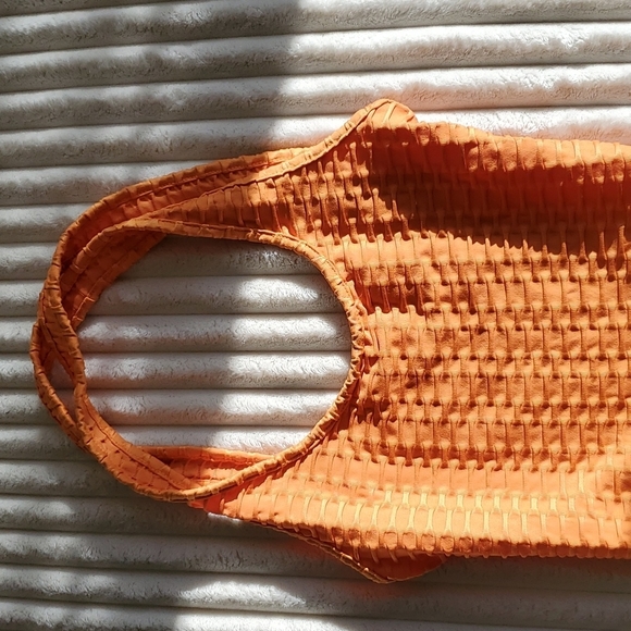 Orange Textured Jumpsuit - Picture 8 of 10